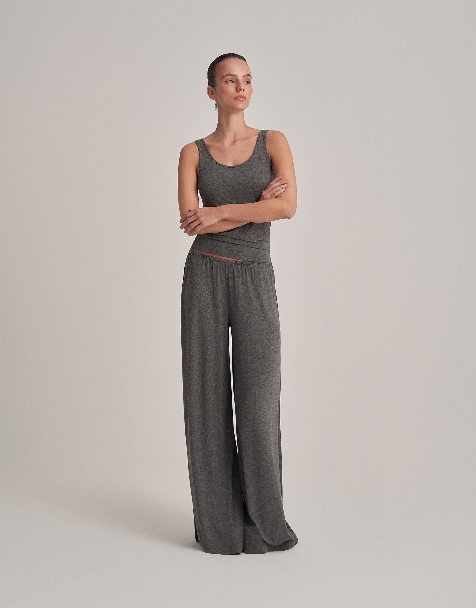 SOFT ESSENTIAL TOP ANTHRACITE MELANGE