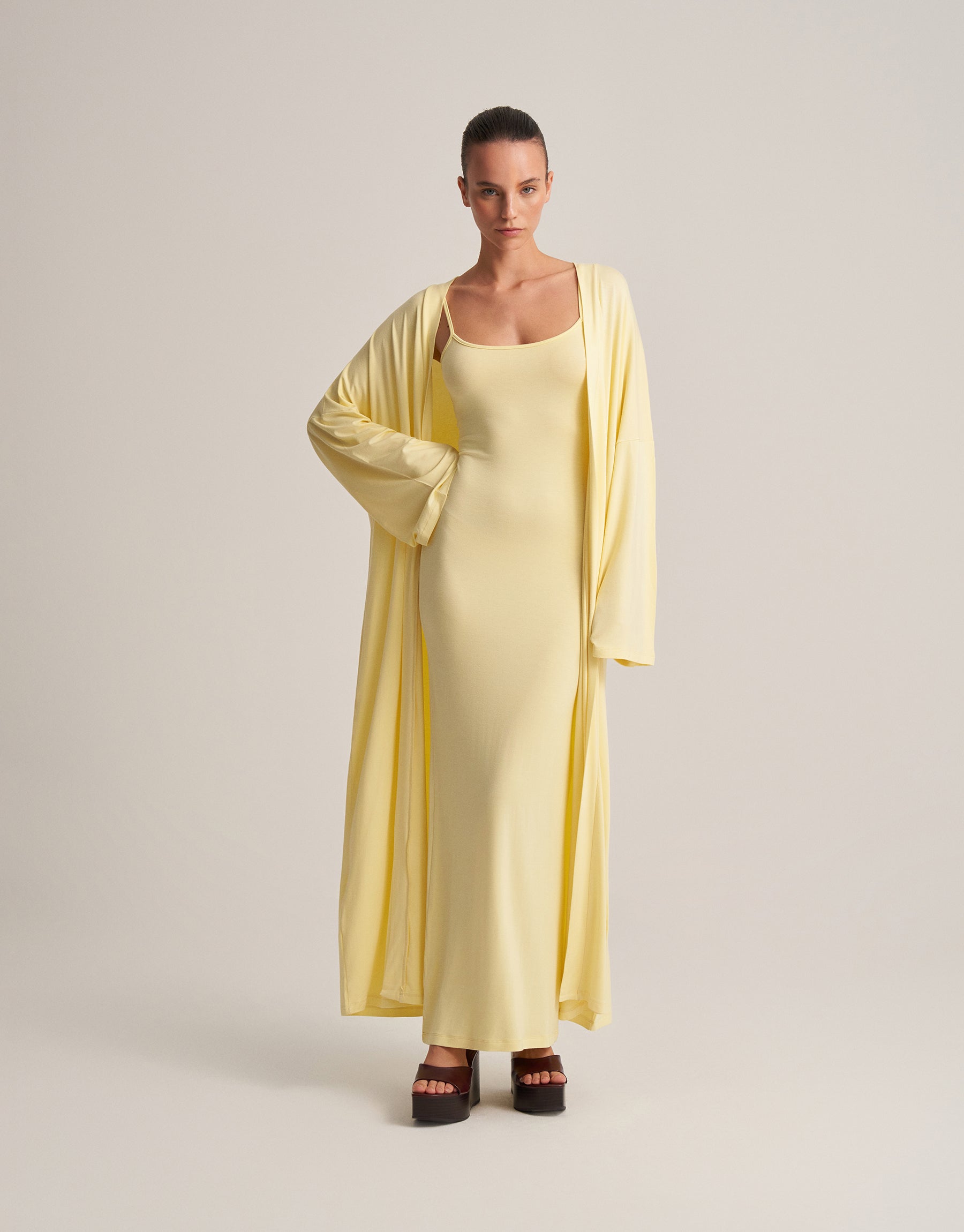 SOFT LOUNGE KIMONO BUTTER YELLOW